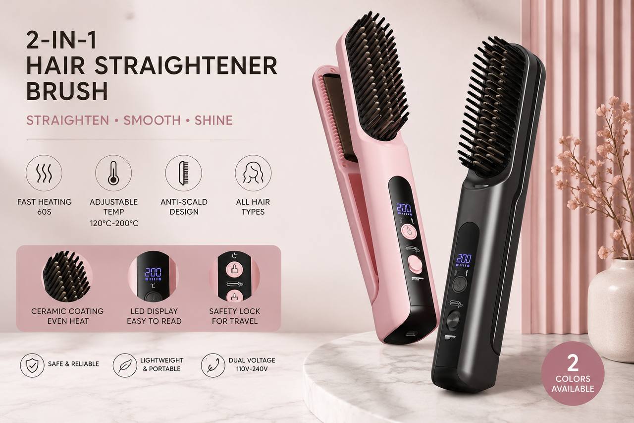 Hair Straightener Brush