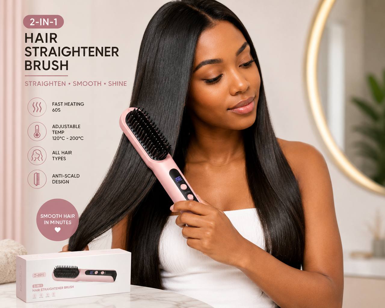 Hair Straightener Brush